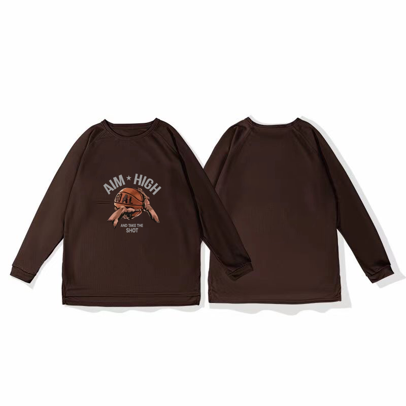 New 2025 mesh quick drying sports shoulder long sleeved T-shirt for men's training, American shooting suit, breathable running, autumn and winter