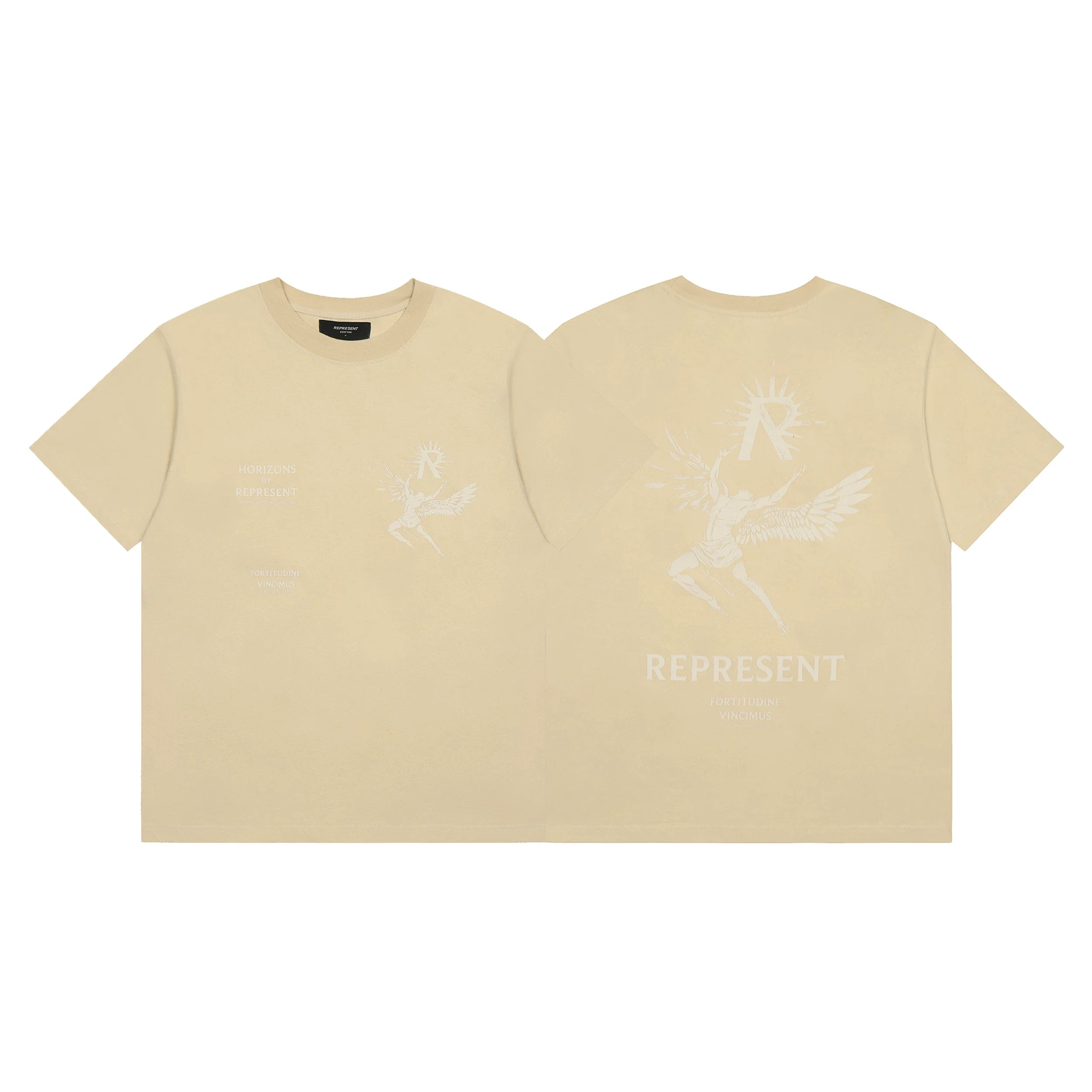 Represent Fallen Angel & Sun Graphic T-Shirt - Sand