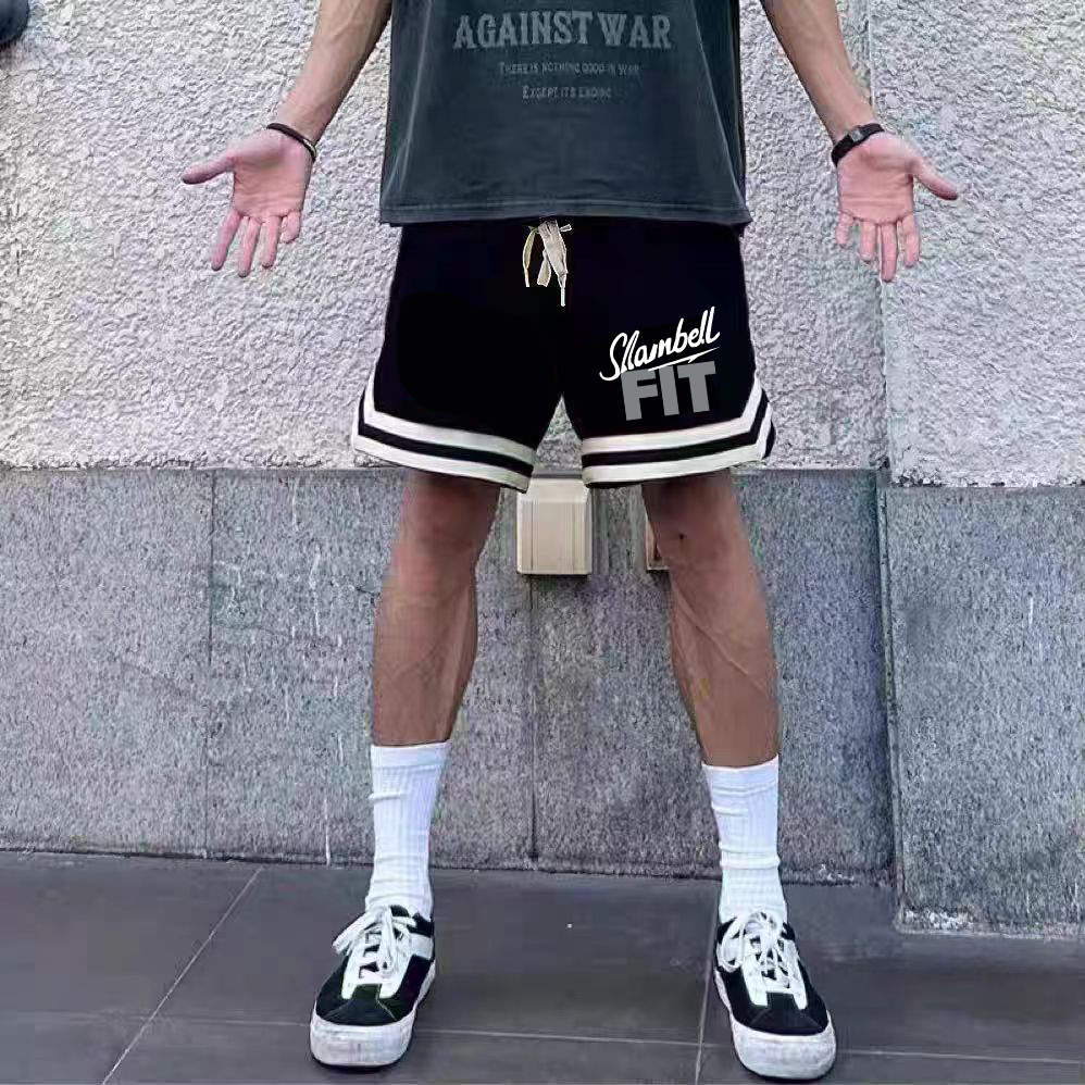 2026 New Trendy High Street Basketball Quick drying Men's Casual Summer Shorts Loose Sports Pants Pentagram Ball Pants