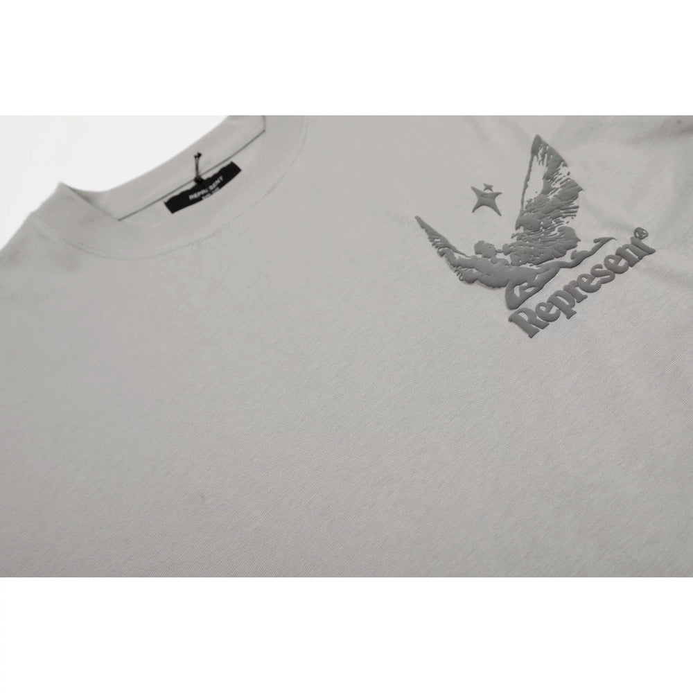 Representative foam angel letter short sleeved American niche fashion brand high street summer pure cotton loose fitting men's and women's T-shirt