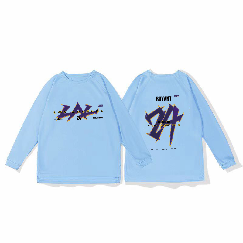 24 Kobe basketball training uniform, quick drying sports top, autumn and winter running fitness shooting suit, long sleeved loose winter