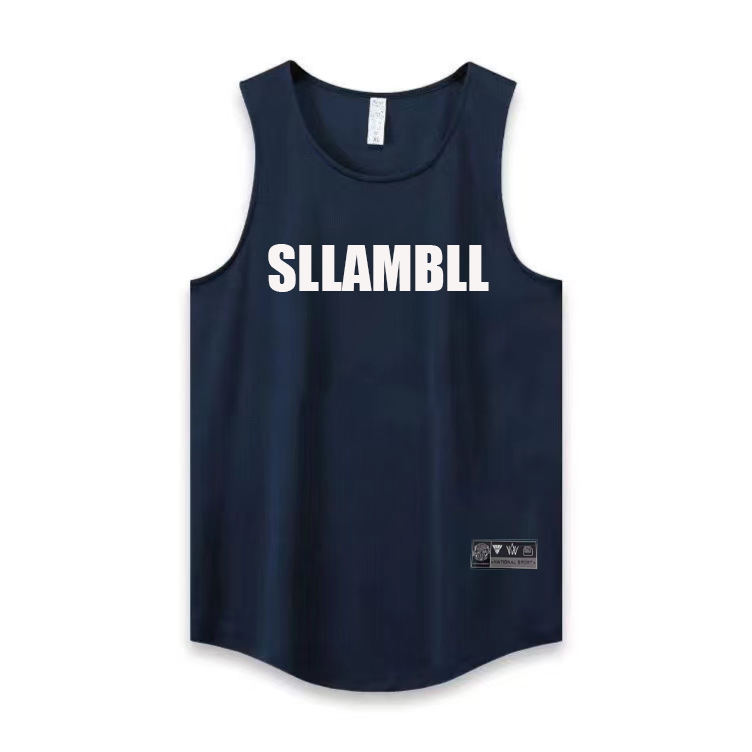 Basketball Quick drying Mesh American Training Fitness Tank Top Shooting Summer Loose Round Neck Breathable and Moisture Absorbing Running Sleeveless