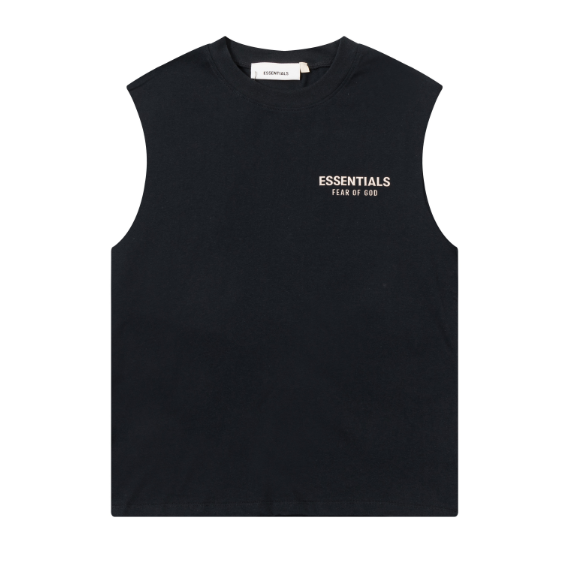 FOG Double Line ESSENTIALS Three Dimensional Letter Logo Summer Trendy High Street Loose Casual Sleeveless T-shirt Tank Top (18)