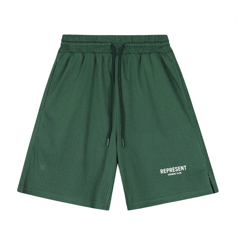 Represent 2023 Mesh Gym Shorts - Dark Green