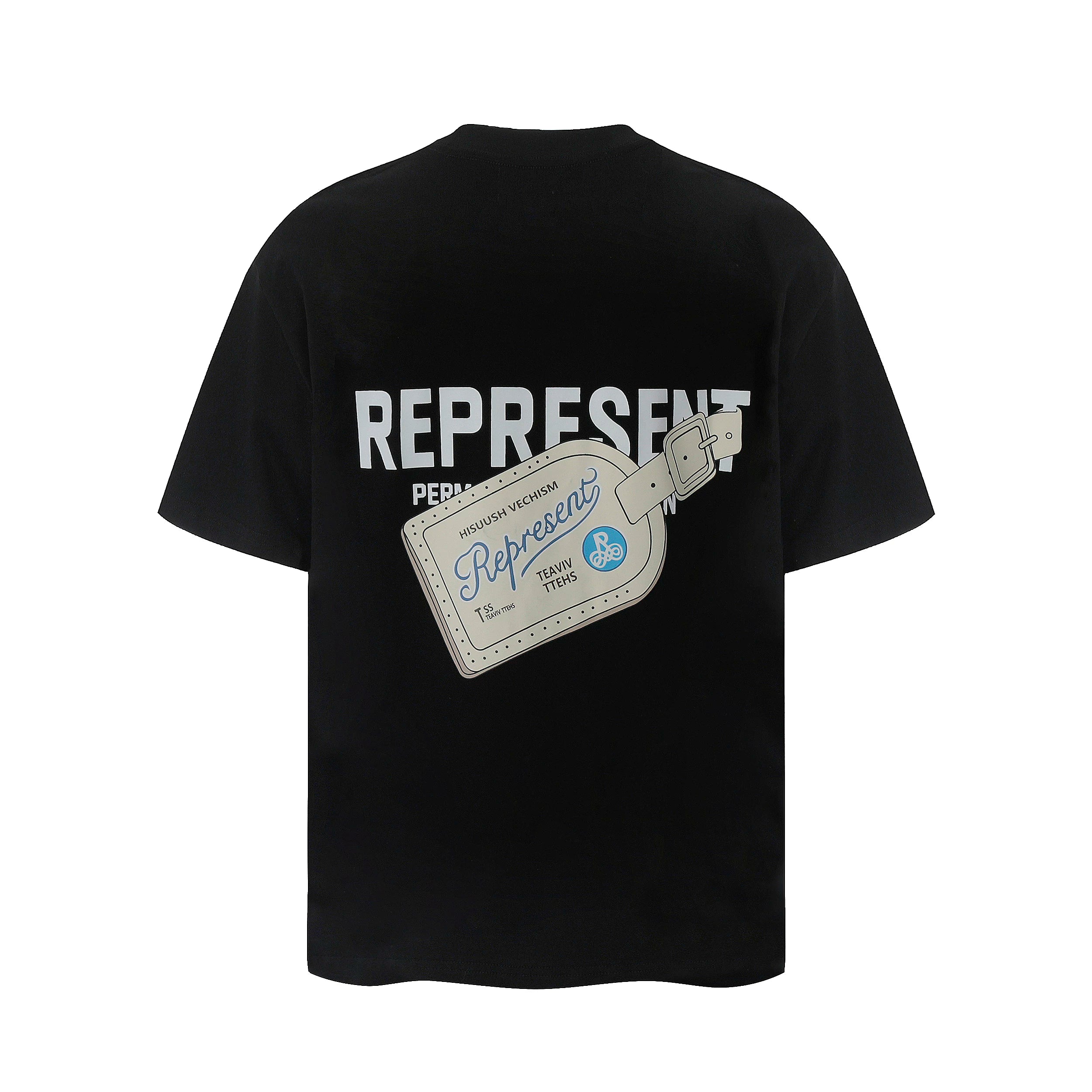 Representative note letter buckle short sleeved American niche trendy brand high street summer pure cotton loose fitting men's and women's T-shirt