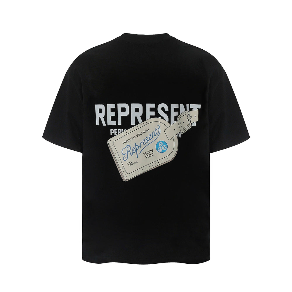 Representative note letter buckle short sleeved American niche trendy brand high street summer pure cotton loose fitting men's and women's T-shirt