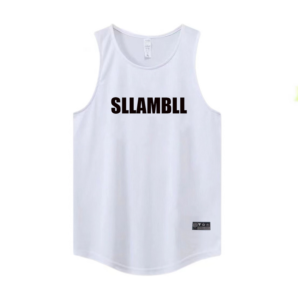 Basketball Quick drying Mesh American Training Fitness Tank Top Shooting Summer Loose Round Neck Breathable and Moisture Absorbing Running Sleeveless