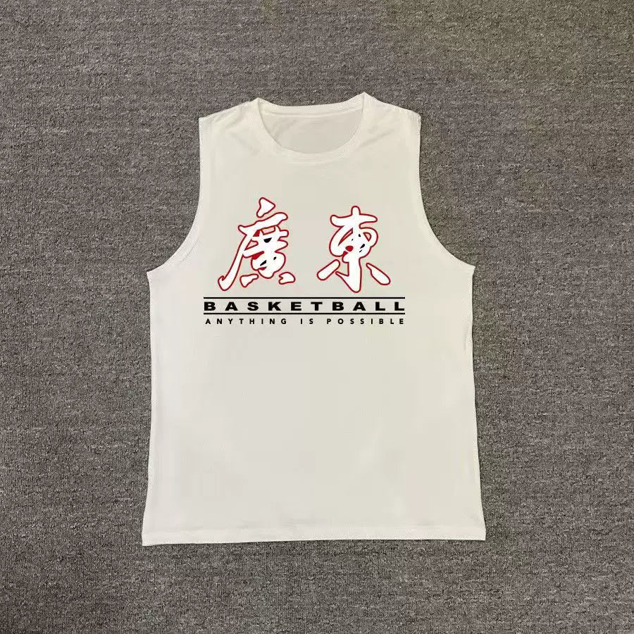 Chinese men's basketball CB vest basketball quick drying Guo Ailun Zhao Rui Liaoning Guangdong sweat absorbing sports narrow shoulder sleeveless T-shirt