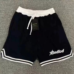 Basketball training quick drying American retro shorts, casual running shorts, fitness three quarter loose sports pants, four quarter pants