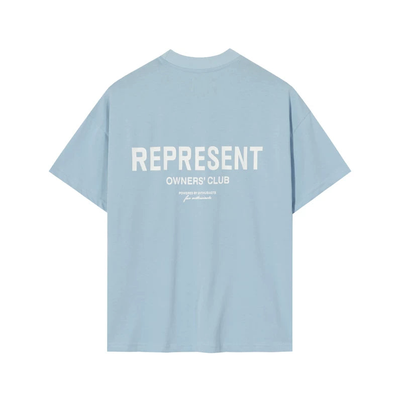 ReportENT letter short sleeved niche trendy brand Wang Jiaer's high street American loose summer couple T-shirt for men