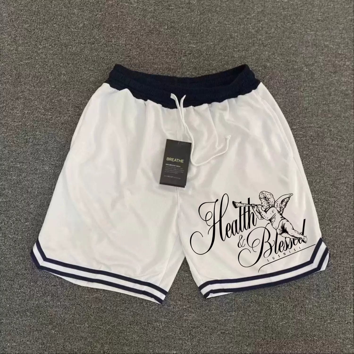 New American fashion brand high street basketball shorts, men's casual shorts, loose sports pants, quarter pants, training pants