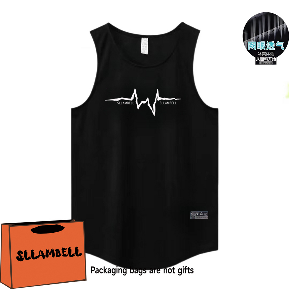 Letter print basketball quick drying mesh American training vest shooting summer loose round neck breathable and moisture absorbing sleeveless