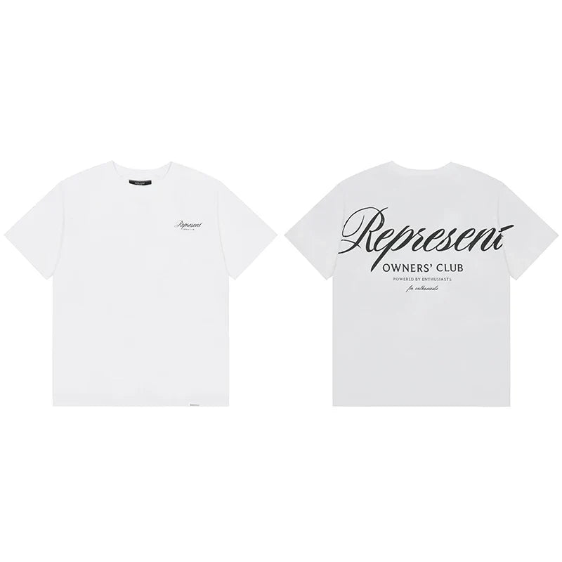 Represent Script Owners' Club Graphic T-Shirt - White/Black
