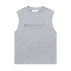 FOG Double Line ESSENTIALS Three Dimensional Letter Logo Summer Trendy High Street Loose Casual Sleeveless T-shirt Tank Top (13)