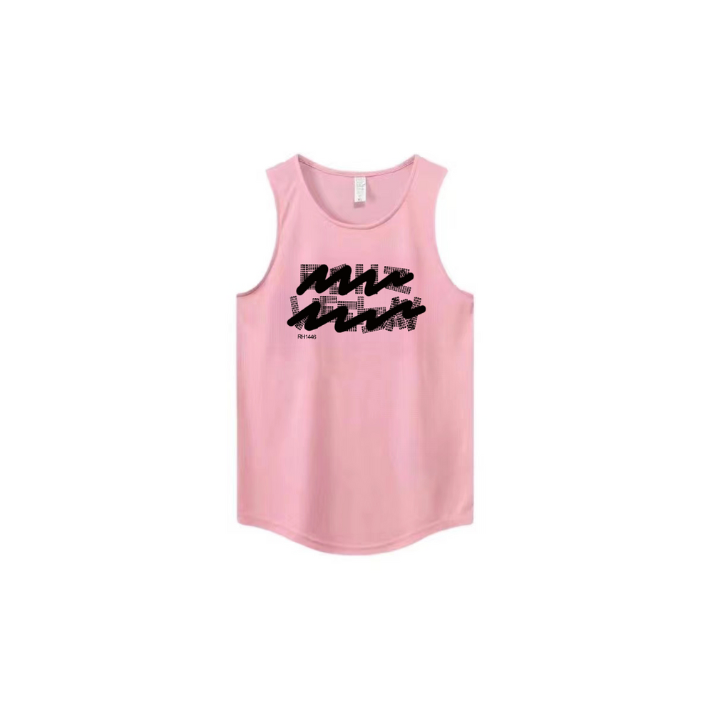 New Ins trendy brand summer ice silk cool sensation quick drying mesh breathable versatile men's and women's sleeveless camisole trendy