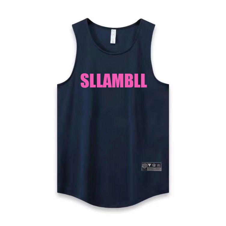 Basketball Quick drying Mesh American Training Fitness Tank Top Shooting Summer Loose Round Neck Breathable and Moisture Absorbing Running Sleeveless