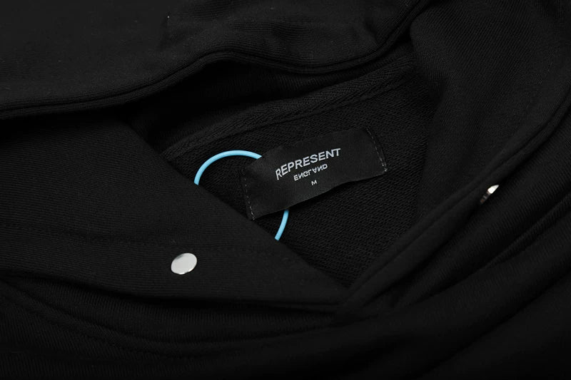 Representative logo basic letter loose casual American high street men's and women's versatile pure cotton hooded sweatshirt