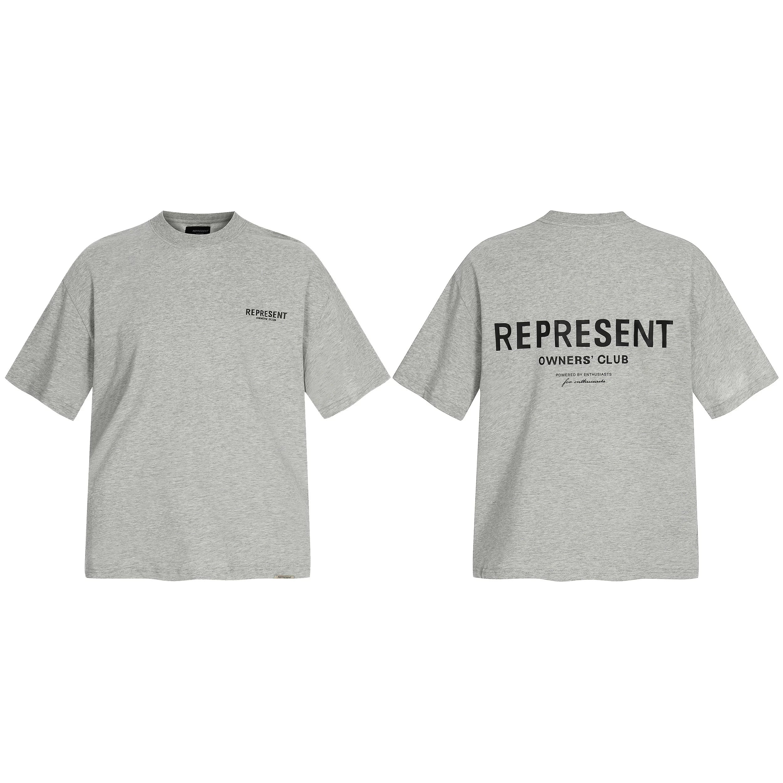Representative slogan letters REP short sleeved American niche trendy brand high street summer pure cotton loose fitting men's and women's T-shirt