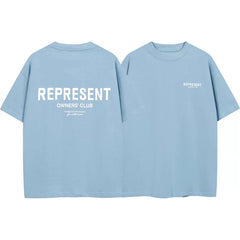 Represent Owners' Club Graphic T-Shirt - Light Blue/White