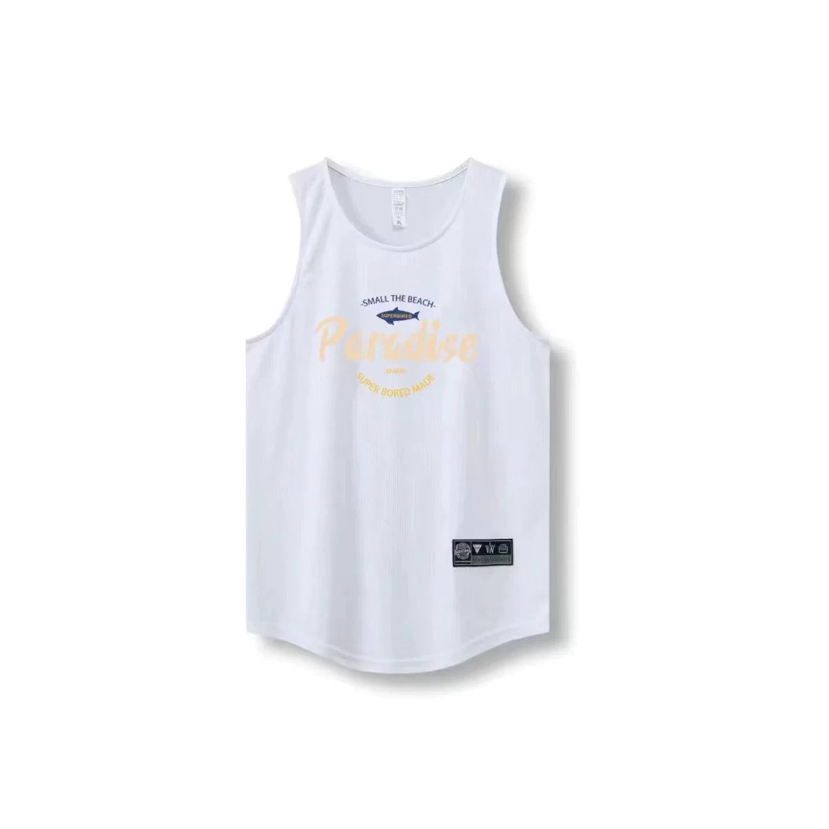 American summer men's new minimalist mesh breathable loose sports vest casual shoulder sleeveless T-shirt pitching suit