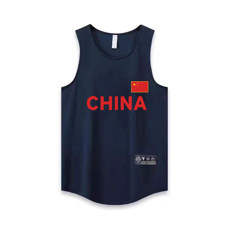 中国国家队篮球背心训练无袖投篮服运动上衣宽松健身窄肩球衣跑步