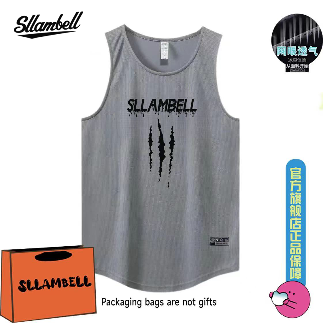 American shooting training suit summer new original design letter printed men's outdoor lightweight sleeveless vest