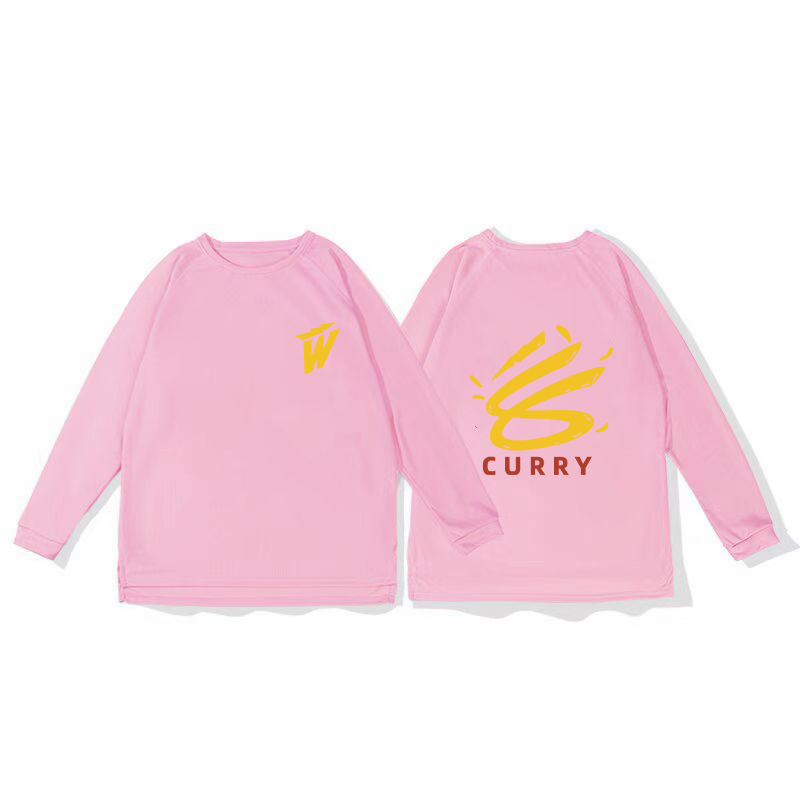 Curry's new mesh quick drying sports shoulder long sleeved T-shirt for men's training, American shooting suit for running, breathable autumn and winter
