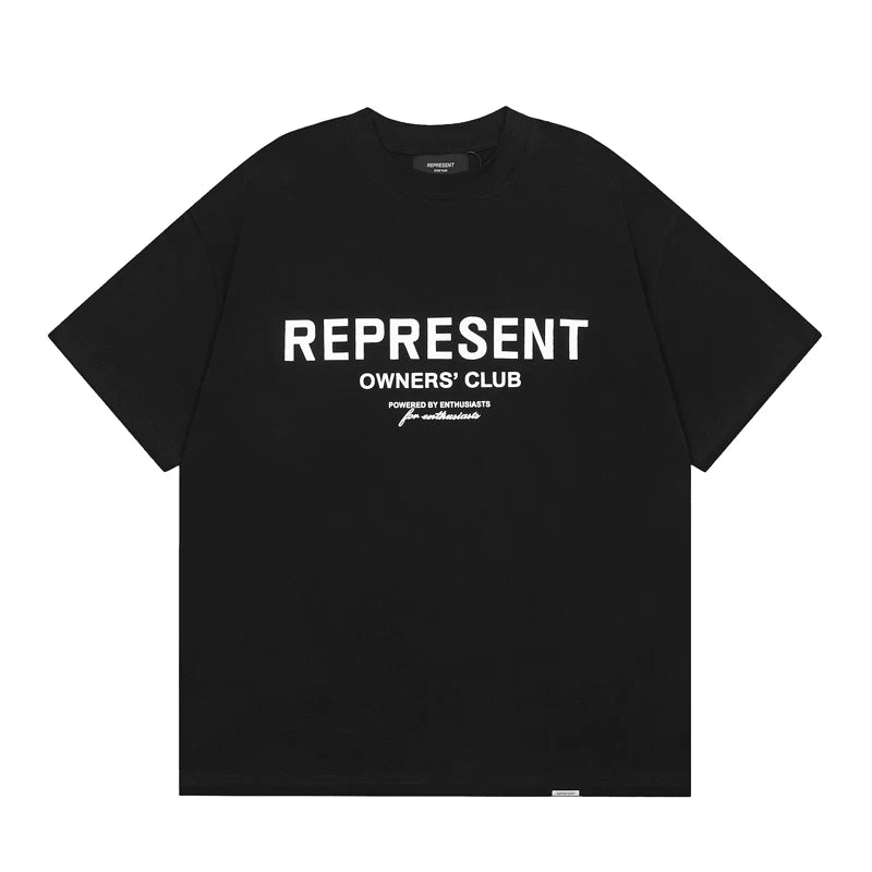ReportENT letter short sleeved niche trendy brand Wang Jiaer's high street American loose summer couple T-shirt for men