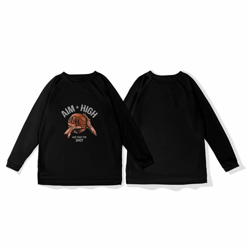 New 2025 mesh quick drying sports shoulder long sleeved T-shirt for men's training, American shooting suit, breathable running, autumn and winter