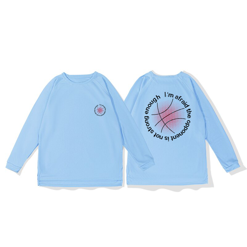 New Spring and Autumn [Sunset Basketball] Mesh Quick drying Sports Shoulder Long sleeved T-shirt for Men's Training American Shooting Suit