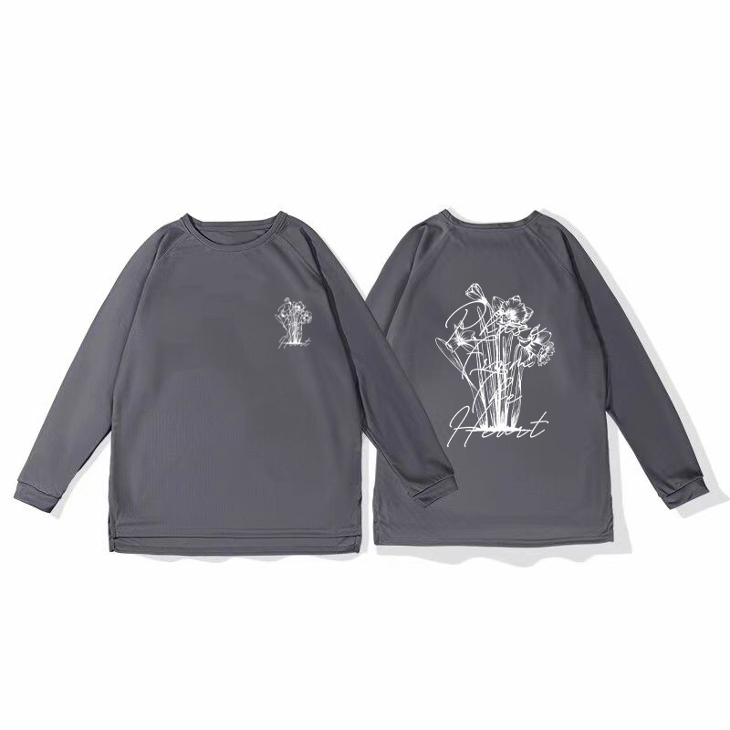 Bouquet 2025 mesh quick drying sports shoulder long sleeved t-shirt for men's training, American shooting suit, breathable running, autumn and winter