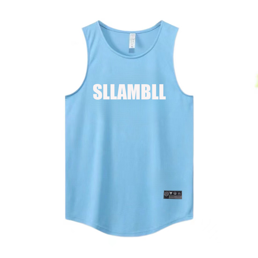 Basketball Quick drying Mesh American Training Fitness Tank Top Shooting Summer Loose Round Neck Breathable and Moisture Absorbing Running Sleeveless
