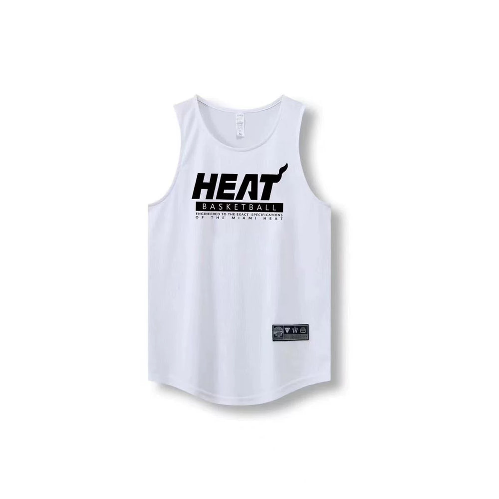 American sports vest men's summer quick drying mesh breathable round neck top training clothes fitness basketball clothes heat team uniform