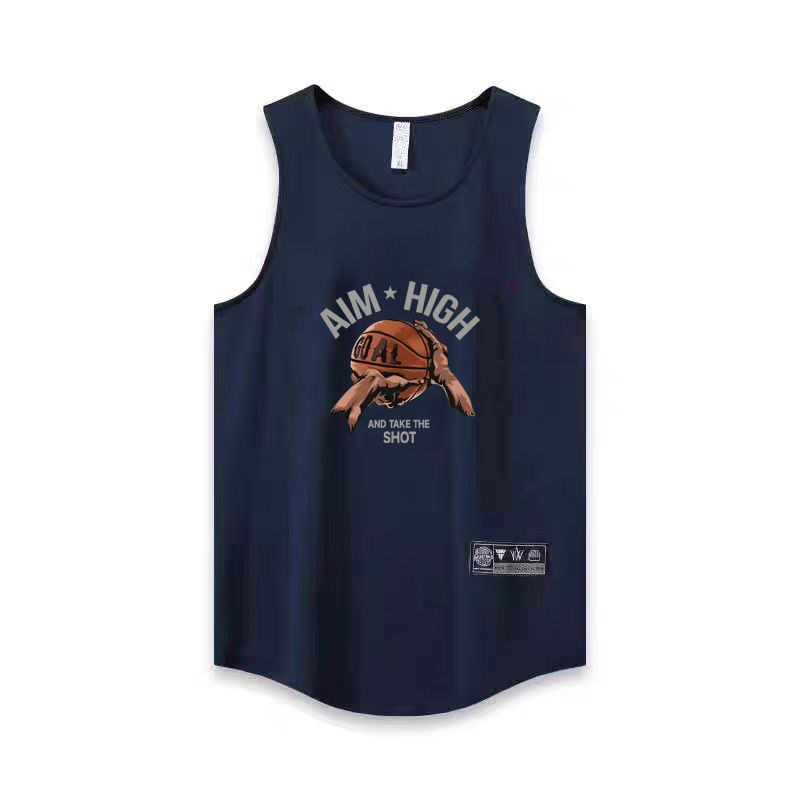 New American basketball vest training summer sleeveless basketball shooting suit sports top loose fitness narrow shoulder jersey