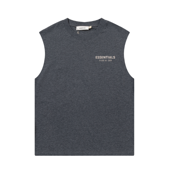 FOG Double Line ESSENTIALS Three Dimensional Letter Logo Summer Trendy High Street Loose Casual Sleeveless T-shirt Tank Top (24)