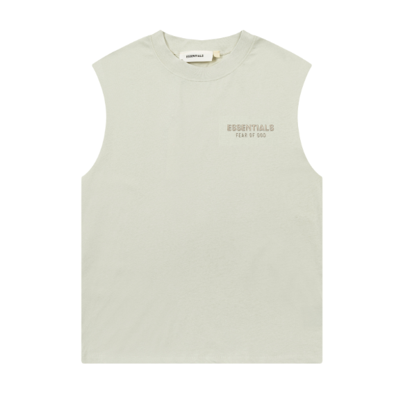 FOG Double Line ESSENTIALS Three Dimensional Letter Logo Summer Trendy High Street Loose Casual Sleeveless T-shirt Tank Top (19)