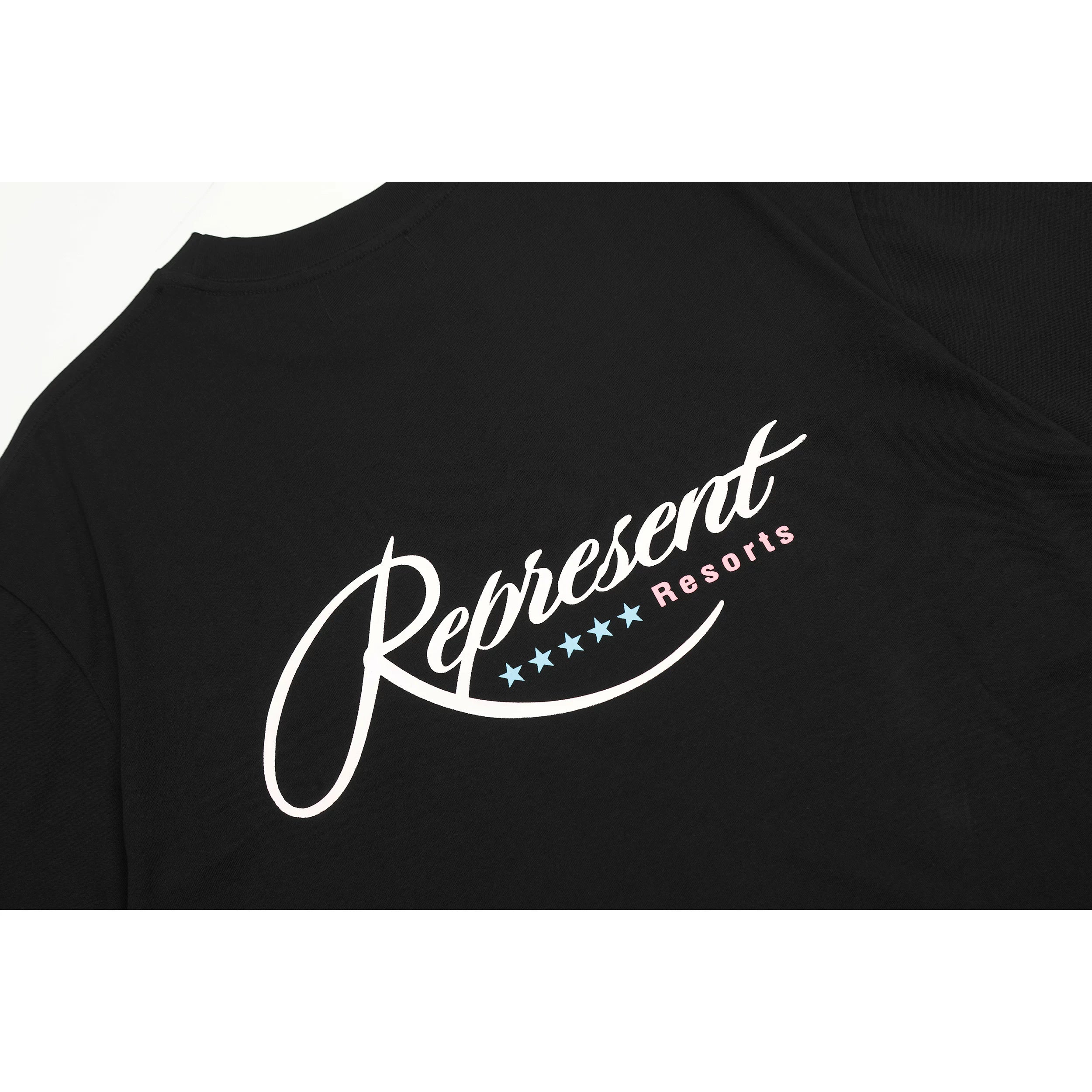 Representative Summer Vacation Coconut Tree Letter Short Sleeve American Trendy Brand High Street Summer Cotton Loose Men's T-shirt