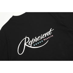 Representative Summer Vacation Coconut Tree Letter Short Sleeve American Trendy Brand High Street Summer Cotton Loose Men's T-shirt