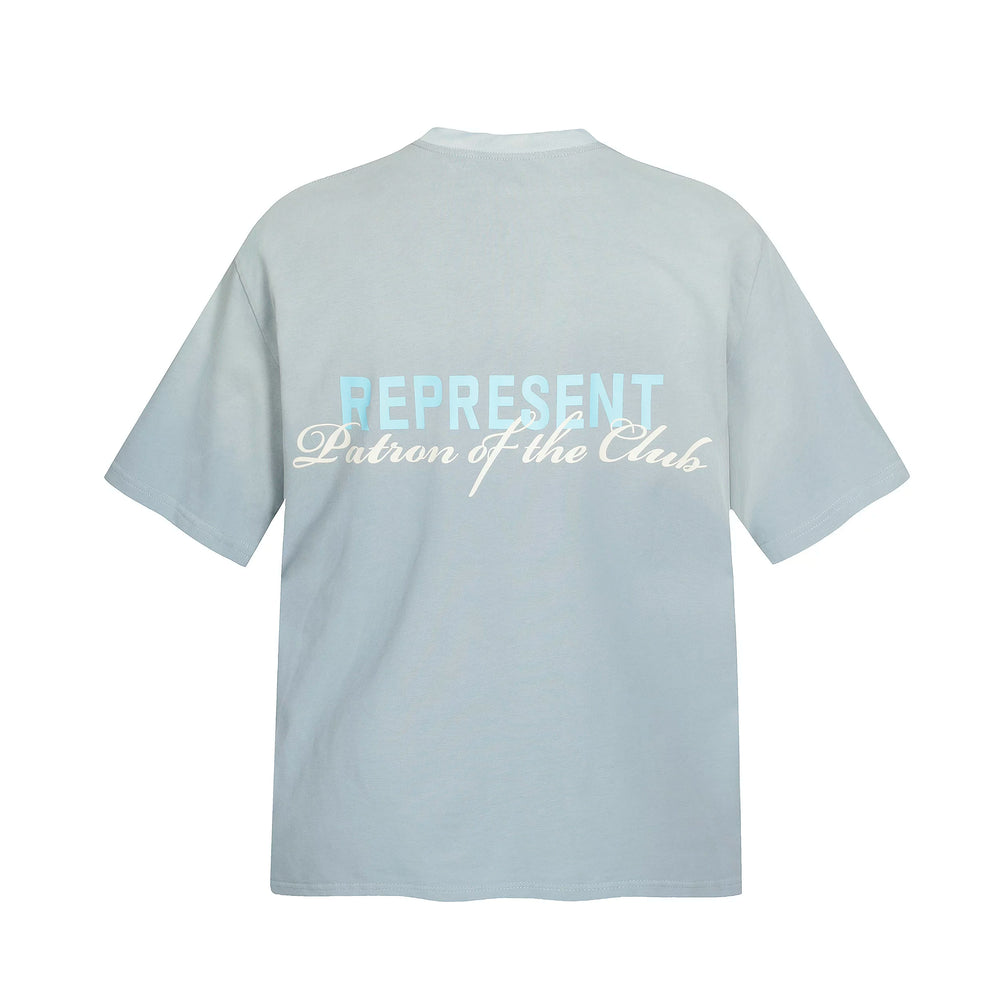 Representative letter washed spray horse chestnut craft short sleeved American niche trendy brand high street cotton loose fitting men's and women's T-shirt