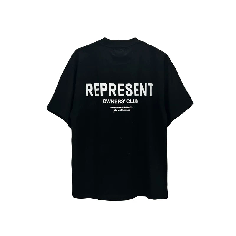 ReportENT letter short sleeved niche trendy brand Wang Jiaer's high street American loose summer couple T-shirt for men