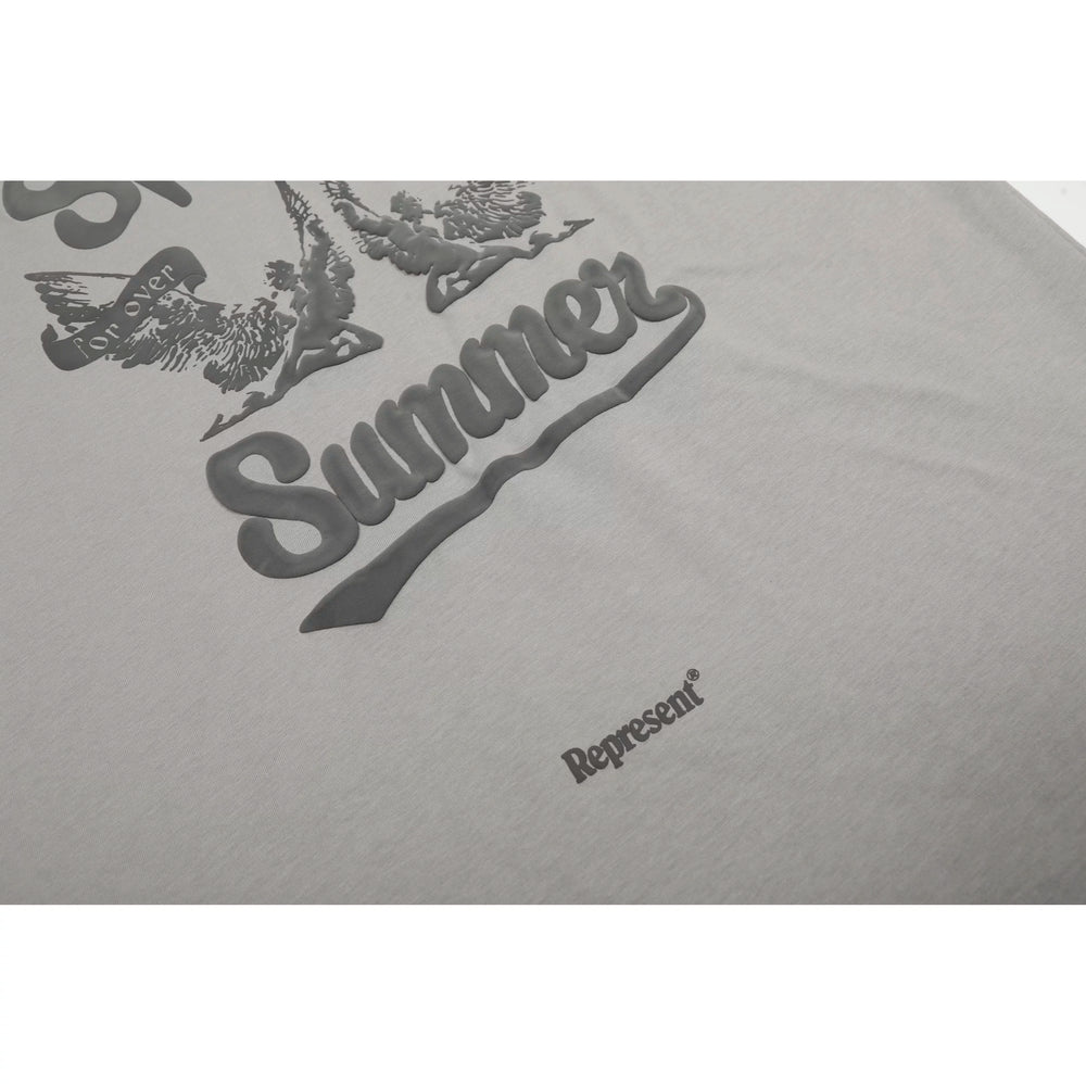 Representative foam angel letter short sleeved American niche fashion brand high street summer pure cotton loose fitting men's and women's T-shirt