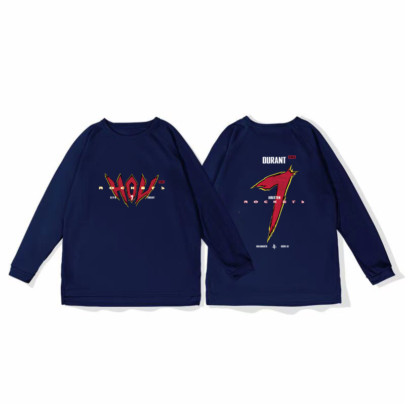 No.7 Durant basketball training suit, quick drying sports top, autumn and winter running fitness shooting suit, long sleeved loose winter