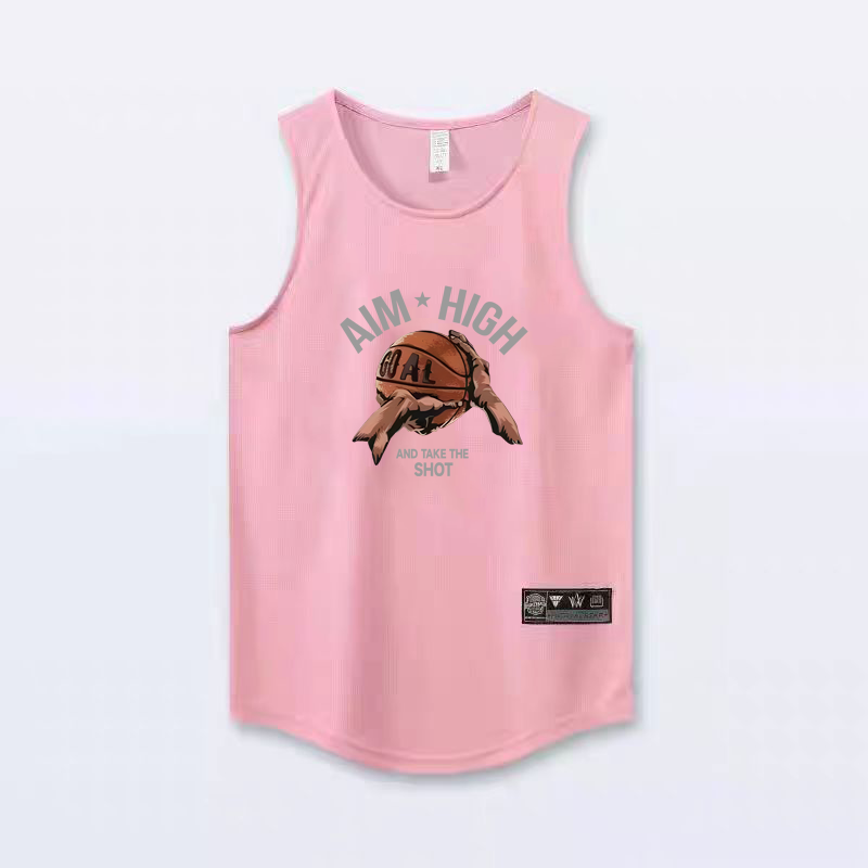 New American basketball vest training summer sleeveless basketball shooting suit sports top loose fitness narrow shoulder jersey