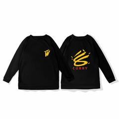 Curry's new mesh quick drying sports shoulder long sleeved T-shirt for men's training, American shooting suit for running, breathable autumn and winter