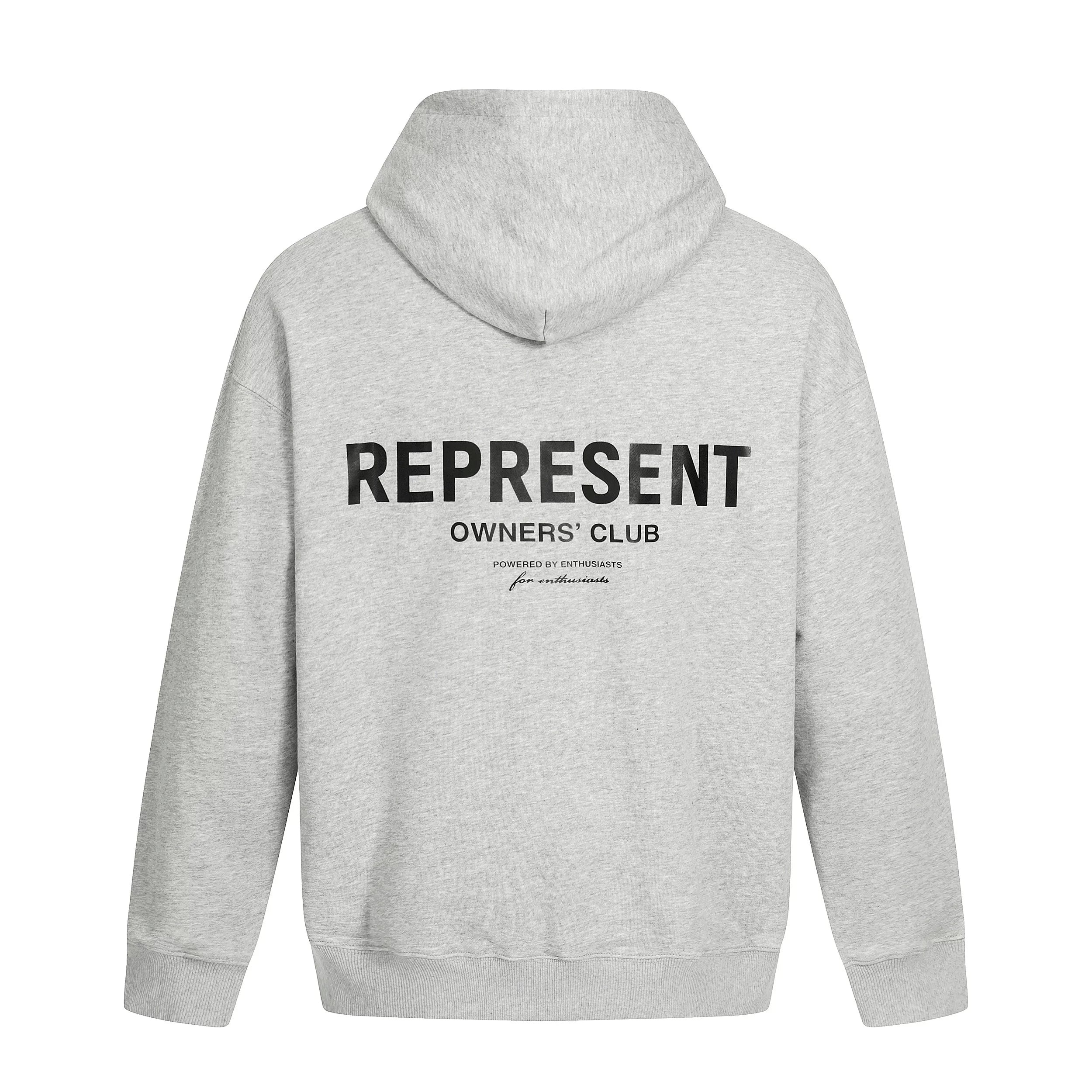 REPRESENT REP Classic Slogan Letter American Hoodie High Street Hip Hop Loose Casual Couple Style