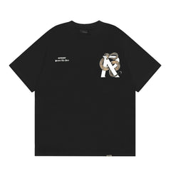 Representative Python R Letter Short Sleeve REP American Niche Trendy Brand High Street Summer Cotton Loose Men's and Women's T-shirt