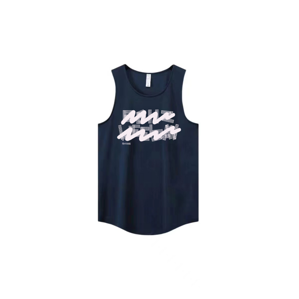New Ins trendy brand summer ice silk cool sensation quick drying mesh breathable versatile men's and women's sleeveless camisole trendy