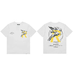 Represent "Standing on Shoulders" Angel "R" Graphic T-Shirt - Off-White