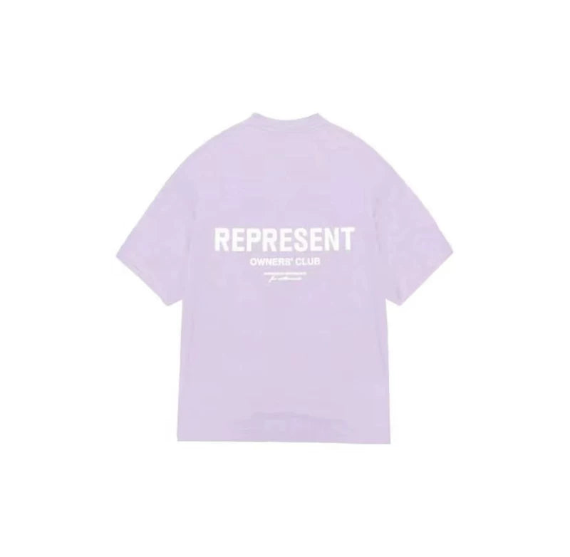 ReportENT letter short sleeved niche trendy brand Wang Jiaer's high street American loose summer couple T-shirt for men