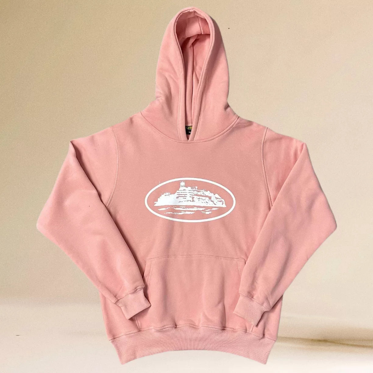 Corteiz Alcatraz Island Heavyweight Hoodie pink